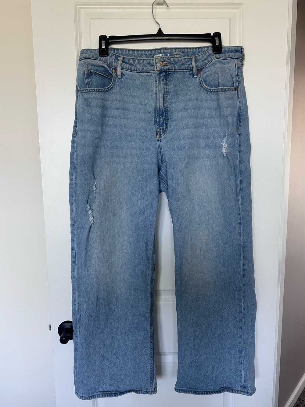 Old Navy Light Blue Sky-Hi Wide Leg Jeans - Size 18